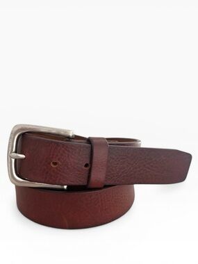Vineyard Vines Brown Leather Belt Brass Buckle Size 38
